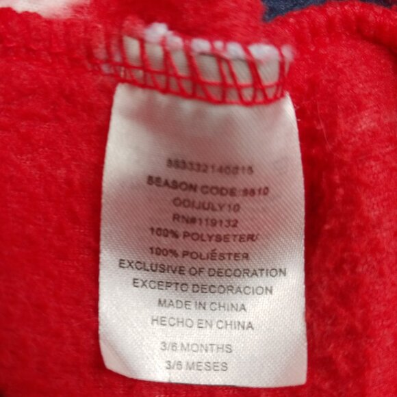 Disney Baby Red Fleece Footie Mickey Mouse and Pluto Pajama 3-6 Months - Picture 7 of 10